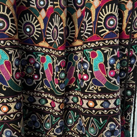 Skirt Hand-Embroidered Drawstring Matte - Picture 6 of 15